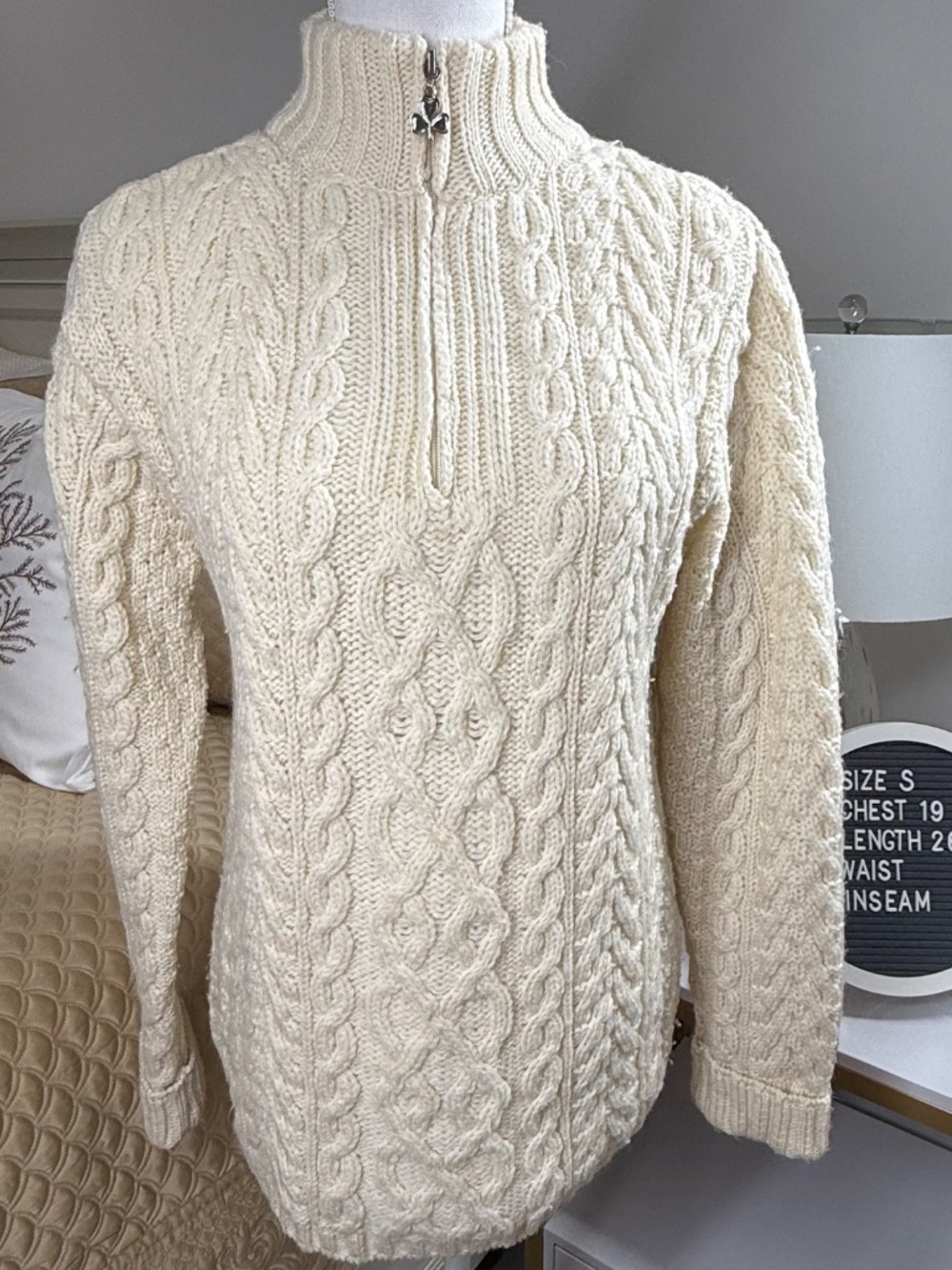 Aran Craft Irish Sweater Size S